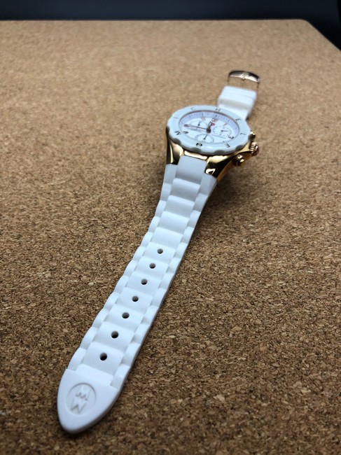 Michele Rose Gold and White Mww12f000008 Watch Michele Rose Gold and White Mww12f000008 Watch