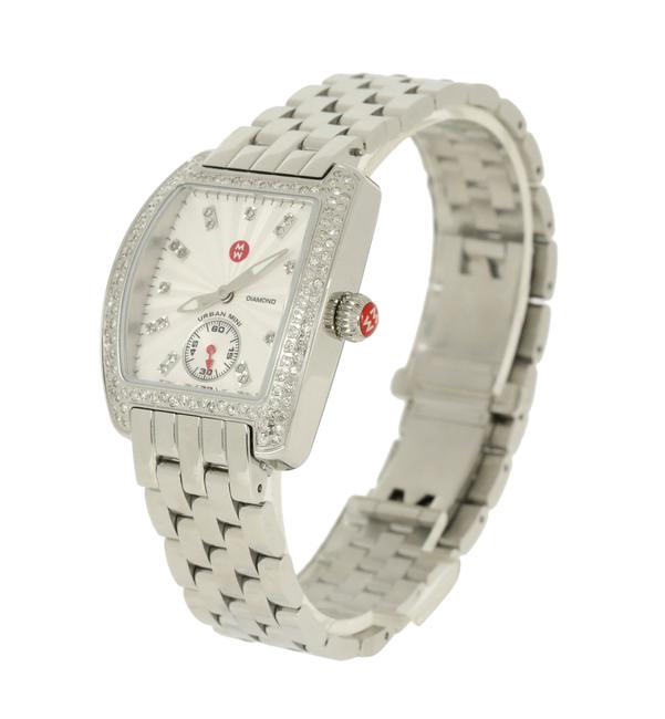 Michele Silver Urban Mini Diamond Watch Michele Silver Urban Mini Diamond Watch