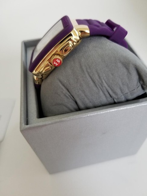 Michele Purple Jelly Womens Park Bean Chronograph Silicone New Watch Michele Purple Jelly Womens Park Bean Chronograph Silicone New Watch