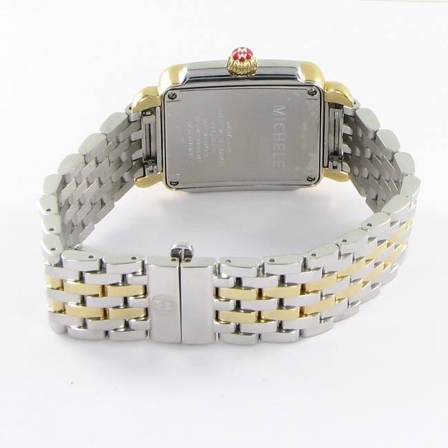 Michele Silver/Gold Deco 16 Diamond Bezel Mother-of-pearl 18k Plated Steel Watch Michele Silver/Gold Deco 16 Diamond Bezel Mother-of-pearl 18k Plated Steel Watch