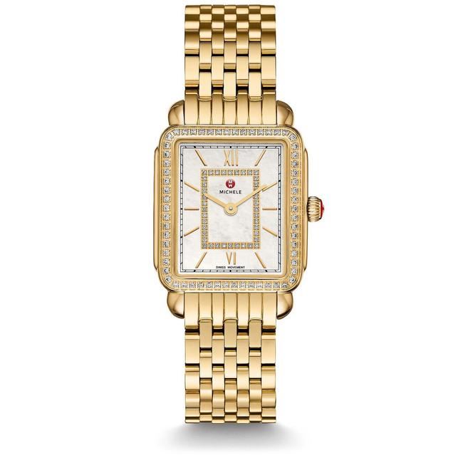 Michele Gold Deco Ii Stainless Mother Of Pearl Diamond Mww06i000007 Watch Michele Gold Deco Ii Stainless Mother Of Pearl Diamond Mww06i000007 Watch