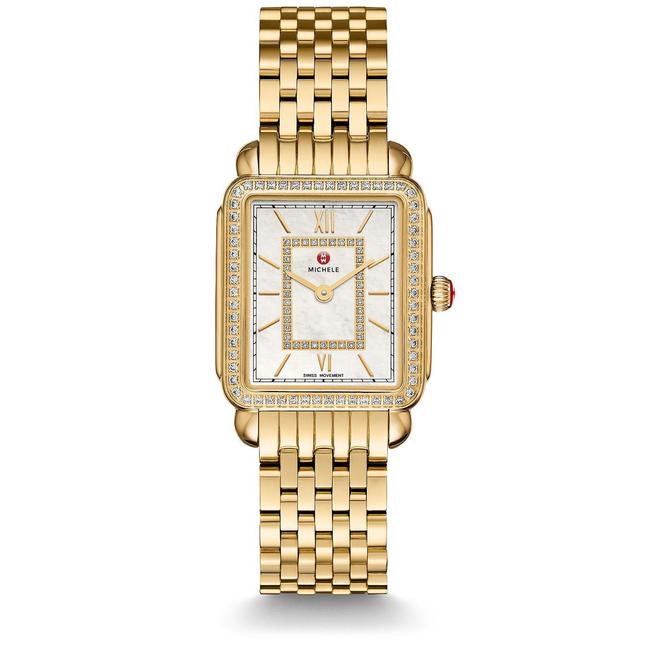 Michele Gold Stainless Steel Deco Mother Of Pearl Diamond Mww06i000007 Watch Michele Gold Stainless Steel Deco Mother Of Pearl Diamond Mww06i000007 Watch