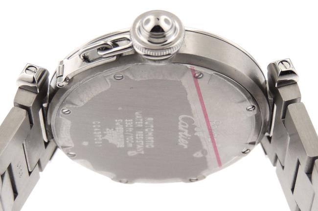 Cartier White Pasha C Gmt Globe Stainless Steel 35mm Date Watch Cartier White Pasha C Gmt Globe Stainless Steel 35mm Date Watch