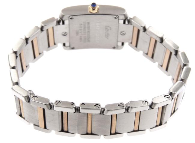 Cartier Silver Box Tank Francaise Special Edition 2384 18k Rg Ss Watch Cartier Silver Box Tank Francaise Special Edition 2384 18k Rg Ss Watch