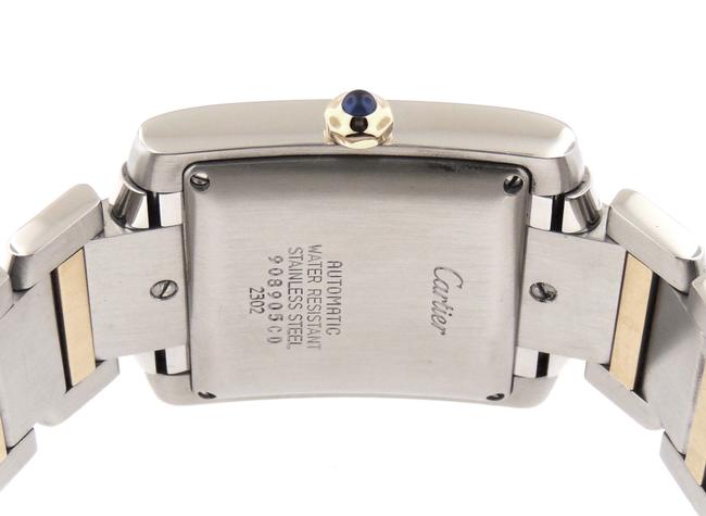 Cartier Silver Box Mint Men Tank Francaise Large 2302 18k/Ss Date Watch Cartier Silver Box Mint Men Tank Francaise Large 2302 18k/Ss Date Watch