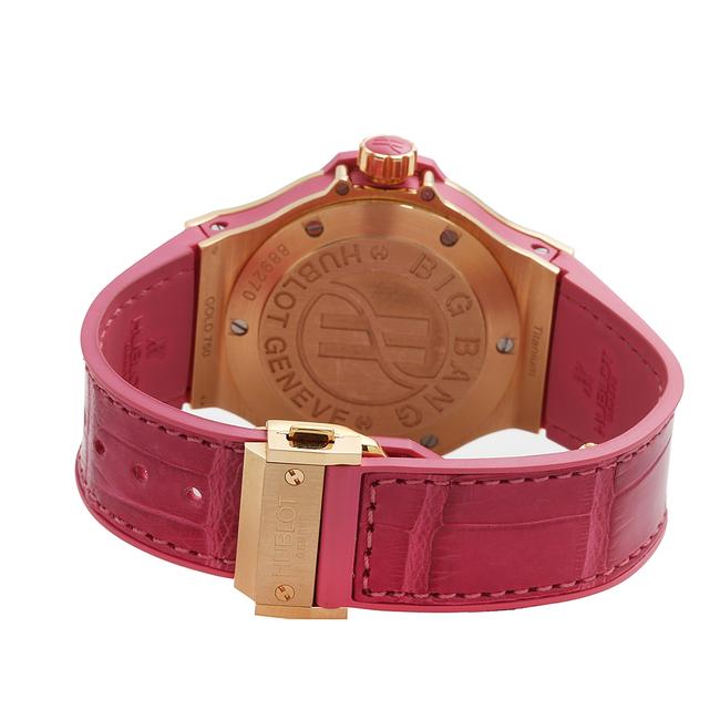 Hublot Pink Leather with White Dial Bang Tutti Frutti 341.pp.2010.lr.1933 41mm Watch Hublot Pink Leather with White Dial Bang Tutti Frutti 341.pp.2010.lr.1933 41mm Watch