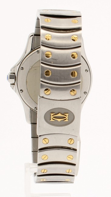 Cartier Ivory Santos Stainless Steel & Gold Dial 33mm Watch Cartier Ivory Santos Stainless Steel & Gold Dial 33mm Watch
