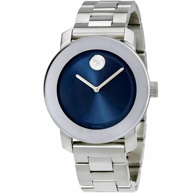 Movado Silver 3600396 Mens Bold Blue Quartz Watch Movado Silver 3600396 Mens Bold Blue Quartz Watch