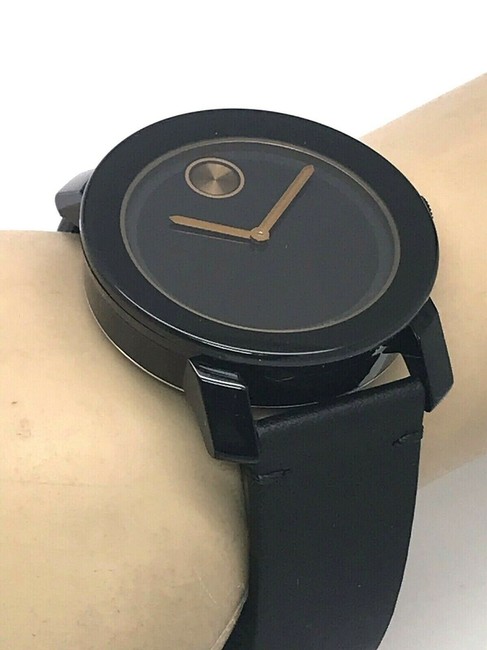 Movado Black Bold Dial Leather Band Swiss Mens 3600297 Watch Movado Black Bold Dial Leather Band Swiss Mens 3600297 Watch