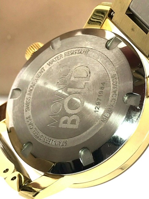 Movado Yellow Gold & Silver 3600129 Two Tone 36mm Womens Swiss Quartz Watch Movado Yellow Gold & Silver 3600129 Two Tone 36mm Womens Swiss Quartz Watch