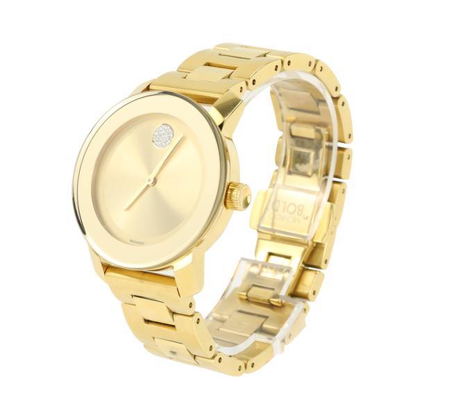 Movado Gold Stainless Crystal Dot Midsize 3600104 Watch Movado Gold Stainless Crystal Dot Midsize 3600104 Watch