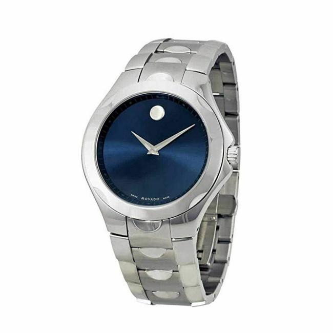 Movado Silver/Blue 0606380 Mens Luno Quartz Watch Movado Silver/Blue 0606380 Mens Luno Quartz Watch