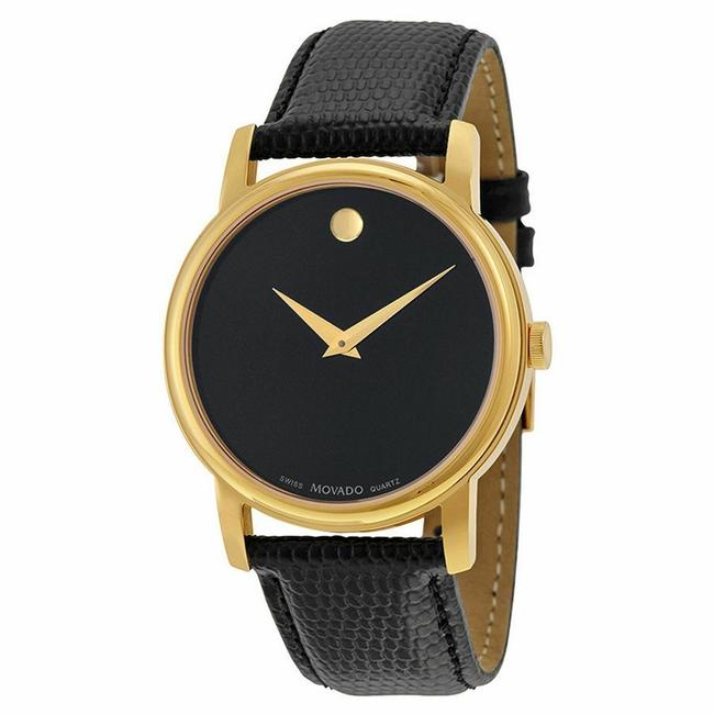 Movado Black/Gold 2100006 Womens Leather Watch Movado Black/Gold 2100006 Womens Leather Watch