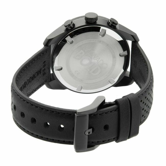 Movado Black 3600481 Leather Mens Watch Movado Black 3600481 Leather Mens Watch