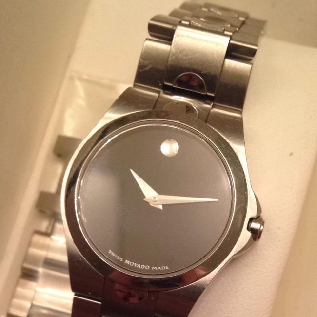 Movado Black Womens Juro Stainless Steel Watch Movado Black Womens Juro Stainless Steel Watch