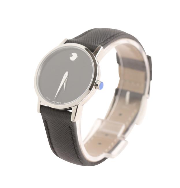 Movado Black Museum Ladies Leather Watch Movado Black Museum Ladies Leather Watch