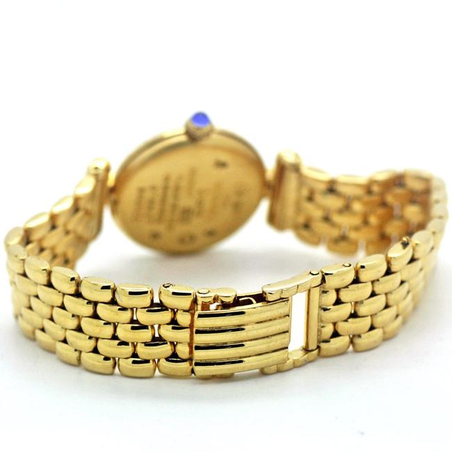 Cartier Gold Rivoli Must De Diamond Encrusted Watch Cartier Gold Rivoli Must De Diamond Encrusted Watch