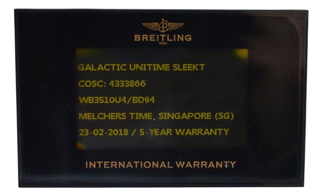 Breitling Silver New Mens Galactic Unitime Wb3510u4/Bd94 Watch Breitling Silver New Mens Galactic Unitime Wb3510u4/Bd94 Watch