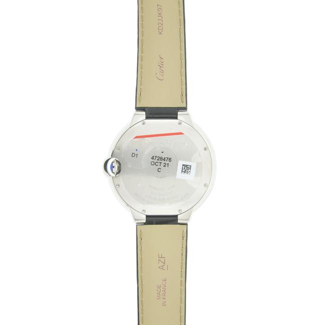 Cartier Silver Ballon Bleu 42mm Stainless Steel Leather Strap Mens Watch Cartier Silver Ballon Bleu 42mm Stainless Steel Leather Strap Mens Watch