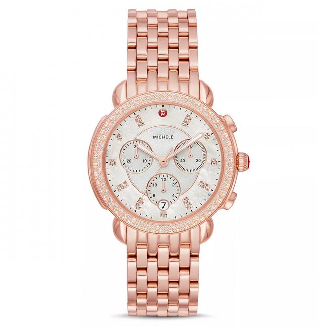 Michele Rose Gold Sidney Stainless Mother Of Pearl Diamond Mww30a000033 Watch Michele Rose Gold Sidney Stainless Mother Of Pearl Diamond Mww30a000033 Watch
