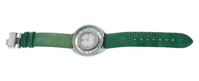 Versace Silver New Destiny Spirit 86q961md497 S455 Floating Emeralds 38mm Watch Versace Silver New Destiny Spirit 86q961md497 S455 Floating Emeralds 38mm Watch