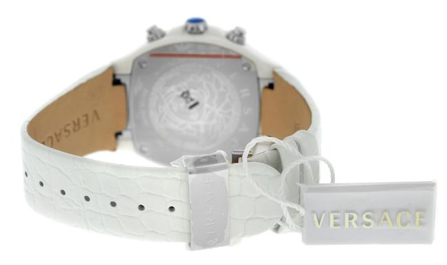 Versace Silver New Dv One 28ccs1d001 S001 Steel Ceramic Chrono 43mm Quartz Watch Versace Silver New Dv One 28ccs1d001 S001 Steel Ceramic Chrono 43mm Quartz Watch