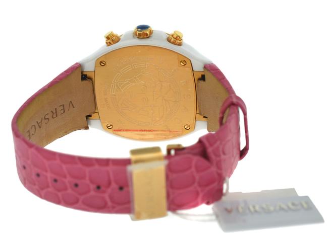Versace Gold Tone Stainless Steel Ceramic New Dv One Cruise 28ccp15d111 S111 Rose Ip 43mm Watch Versace Gold Tone Stainless Steel Ceramic New Dv One Cruise 28ccp15d111 S111 Rose Ip 43mm Watch