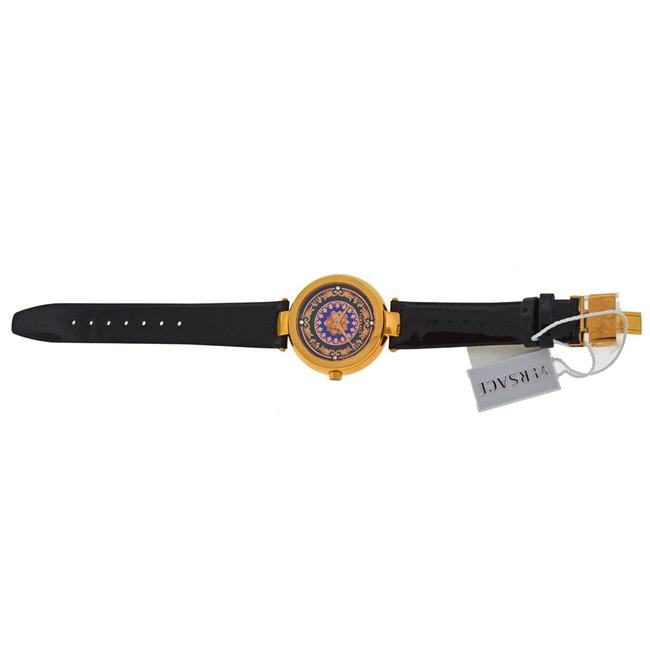 Versace Gold Tone Steel New Mystique Foulard Vk601 0013 Quartz Diamond 38mm Watch Versace Gold Tone Steel New Mystique Foulard Vk601 0013 Quartz Diamond 38mm Watch
