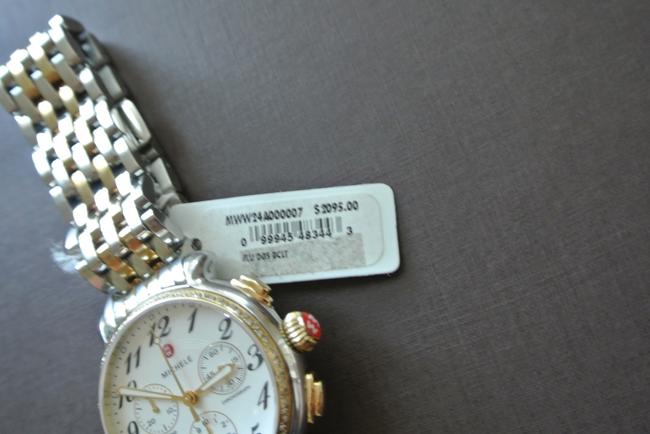 Michele Gold (Gold/Silver) Fluette Silver White Dial Two-tone Watch Michele Gold (Gold/Silver) Fluette Silver White Dial Two-tone Watch