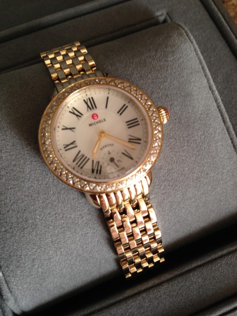 Michele Gold Serein 12 Mop and Diamond Watch Michele Gold Serein 12 Mop and Diamond Watch