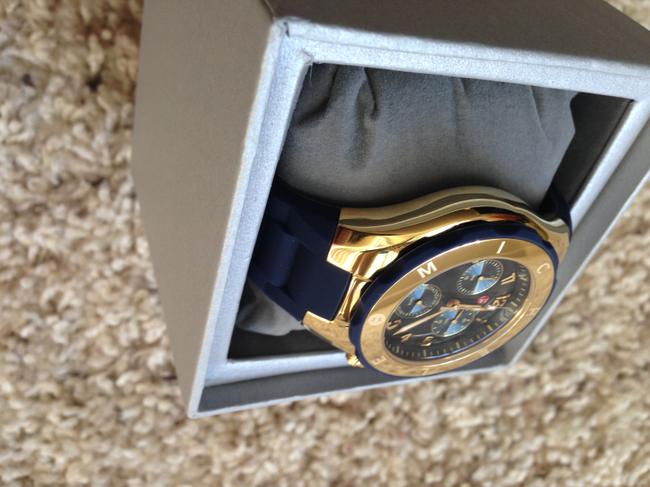 Michele Gold / Navy Jelly Rare Tahitian and Bean Watch Michele Gold / Navy Jelly Rare Tahitian and Bean Watch