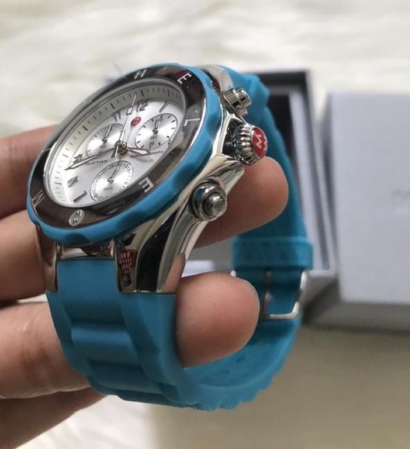Michele Blue Jelly Flash-sale Tahitian Bean Large Case Watch Michele Blue Jelly Flash-sale Tahitian Bean Large Case Watch