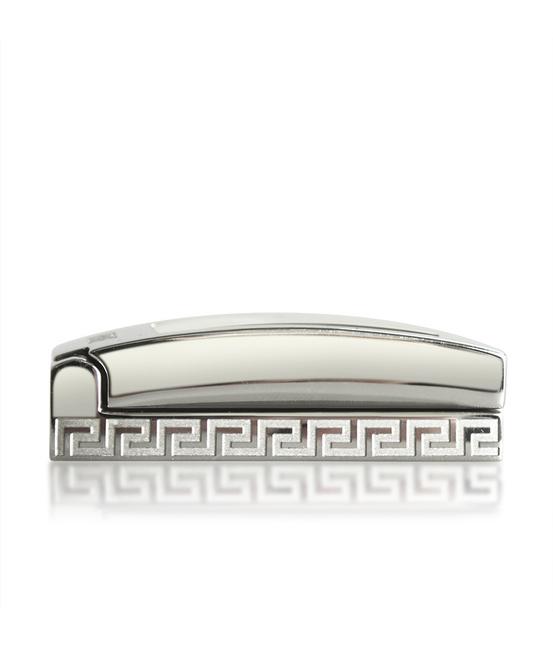 Versace Silver Gpq99 Travel Clock Stainless Steel Quartz (190553) Watch Versace Silver Gpq99 Travel Clock Stainless Steel Quartz (190553) Watch