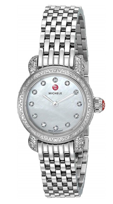 Michele Silver Csx Petite Stainless Mother Of Pearl Diamond Mww03a000230 Watch Michele Silver Csx Petite Stainless Mother Of Pearl Diamond Mww03a000230 Watch