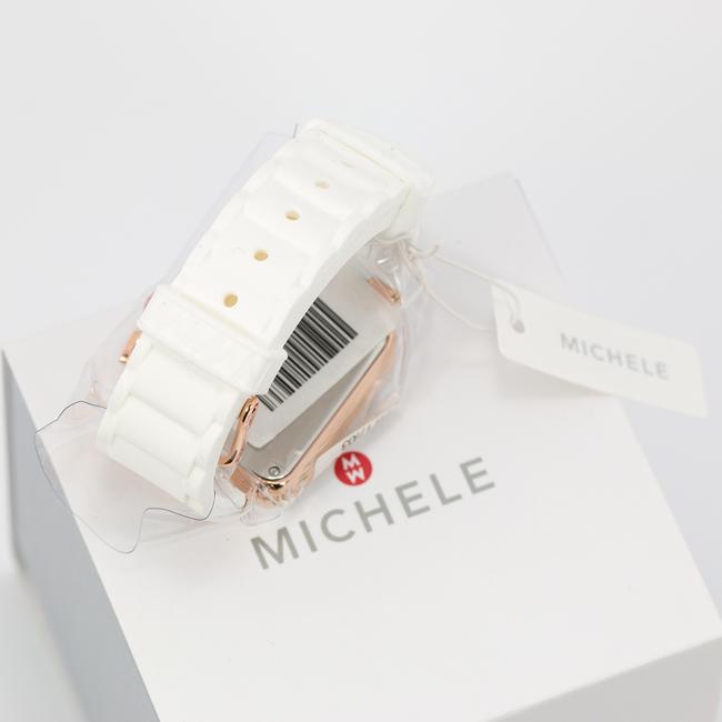 Michele White/Rose Gold Jelly Park Bean Womens Tone Silicone Watch Michele White/Rose Gold Jelly Park Bean Womens Tone Silicone Watch