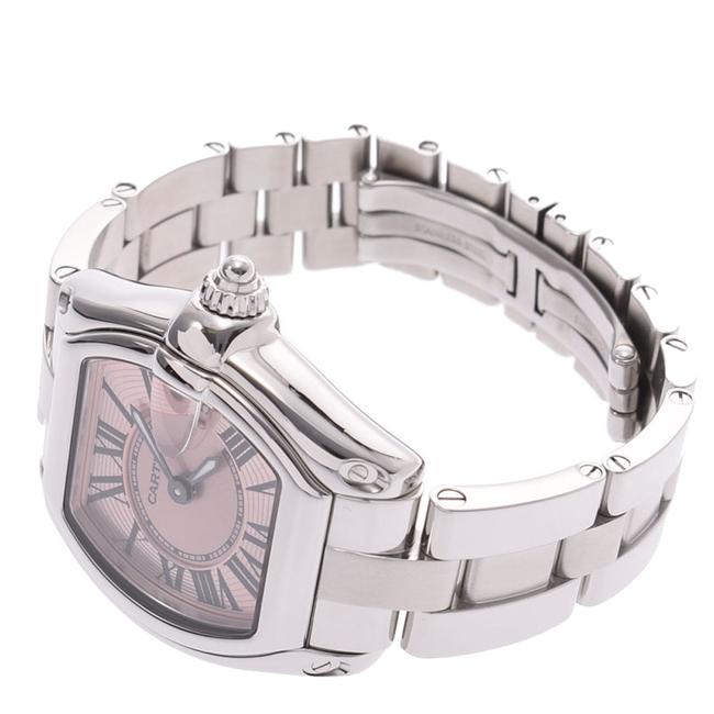 Cartier Pink Stainless Steel Roadster Quartz W62017v3 Womens Wristwatch 36 X 30 Mm Watch Cartier Pink Stainless Steel Roadster Quartz W62017v3 Womens Wristwatch 36 X 30 Mm Watch