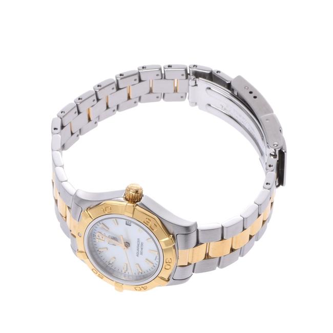 TAG Heuer Silver Gold Plated Stainless Steel Aqua Racer Waf1424.bb0814 Womens Wristwatch 27 Mm Watch TAG Heuer Silver Gold Plated Stainless Steel Aqua Racer Waf1424.bb0814 Womens Wristwatch 27 Mm Watch