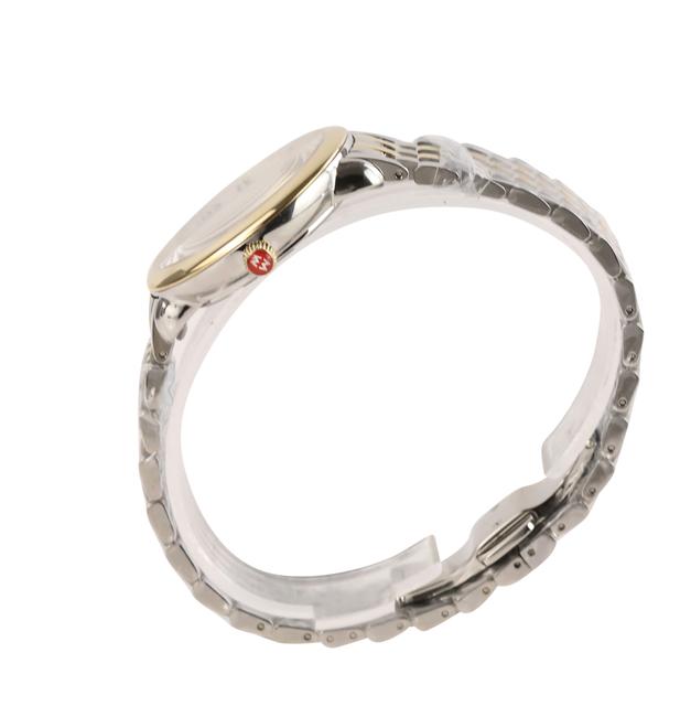 Michele Silver Gold Two-tone Serein Mid Mother Of Pearl Diamond Watch Michele Silver Gold Two-tone Serein Mid Mother Of Pearl Diamond Watch