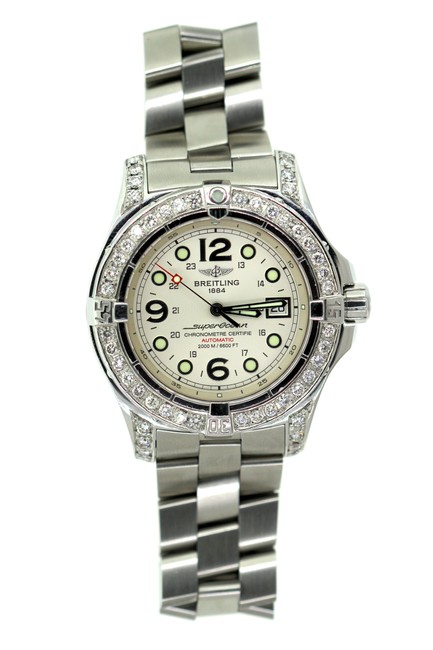 Breitling 3.5ct Superocean Stainless Steel with Appraisal Watch Breitling 3.5ct Superocean Stainless Steel with Appraisal Watch