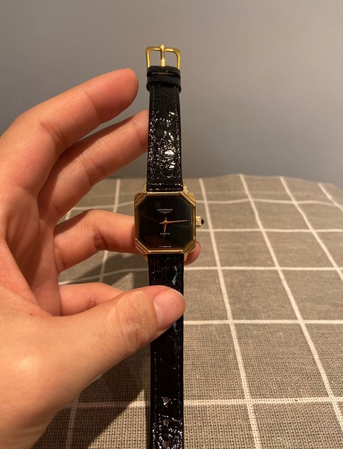 Longines Black & Gold Plated Vintage Womens Watch Longines Black & Gold Plated Vintage Womens Watch