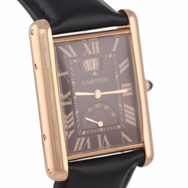Cartier Rose Gold XL Louis Tank 3185 18k Power Reserve Brown Watch Cartier Rose Gold XL Louis Tank 3185 18k Power Reserve Brown Watch