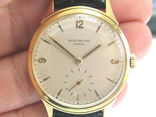 Patek Philippe Yellow Gold 18kt Black Leather Strap 2569 Watch Patek Philippe Yellow Gold 18kt Black Leather Strap 2569 Watch