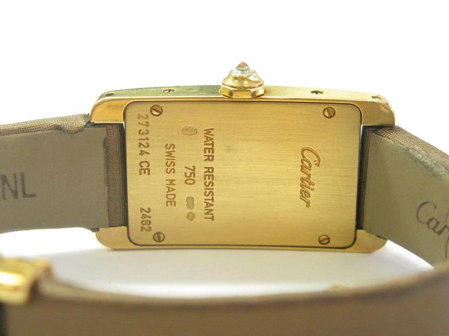 Cartier Yellow Gold 2482 Boutique Edition Tank Factory Champagne Cognac D Watch Cartier Yellow Gold 2482 Boutique Edition Tank Factory Champagne Cognac D Watch