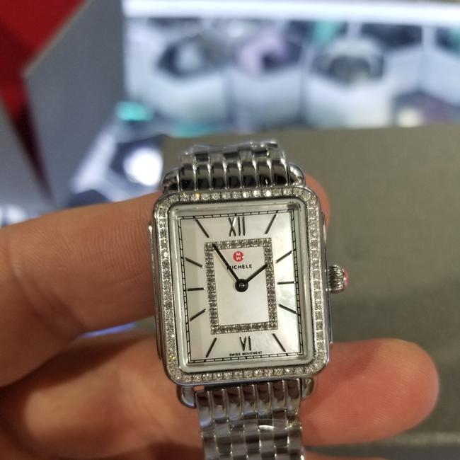 Michele Silver Deco Ii Mid-size Diamond Dial Ladies (Mww06i000001) Watch Michele Silver Deco Ii Mid-size Diamond Dial Ladies (Mww06i000001) Watch