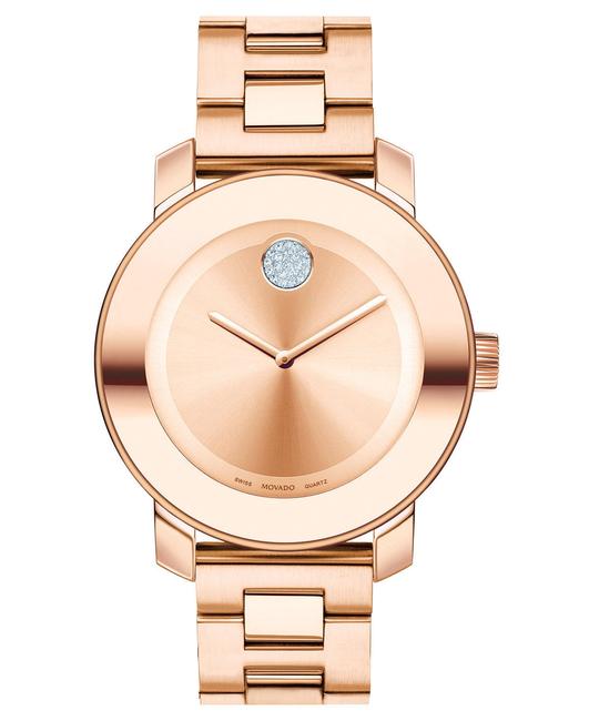 Movado Rose Gold Stainless Bracelet Crystal Dot Midsize Womens 3600086 Watch Movado Rose Gold Stainless Bracelet Crystal Dot Midsize Womens 3600086 Watch