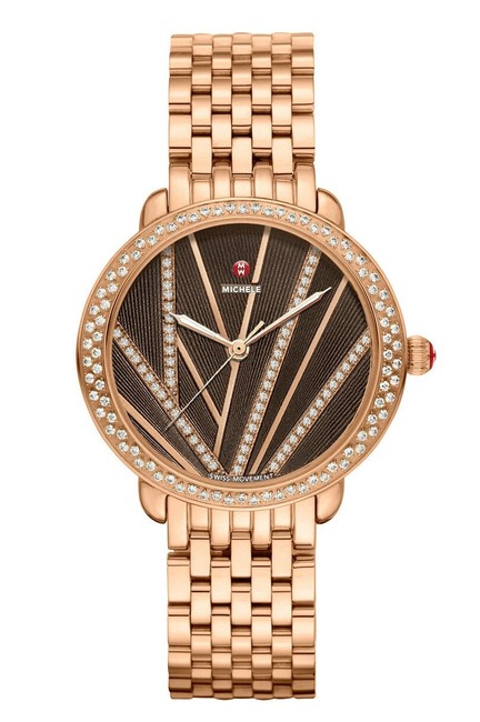 Michele Rose Gold Serein Mid City Lights Mother Of Pearl Diamond Mww21b000113 Watch Michele Rose Gold Serein Mid City Lights Mother Of Pearl Diamond Mww21b000113 Watch