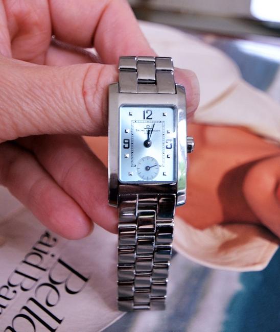 Baume & Mercier Silver Sale Hampton Milleis Bracelet Lt Blue Dial Watch Baume & Mercier Silver Sale Hampton Milleis Bracelet Lt Blue Dial Watch