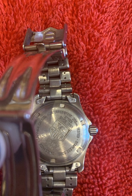 TAG Heuer Stainless Steal with Black Face Watch TAG Heuer Stainless Steal with Black Face Watch