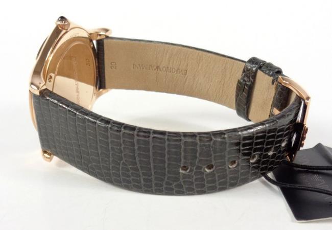 Emporio Armani Dark Gray/Rose Gold Swiss Ars1003 Mens Dial Lizard Watch Emporio Armani Dark Gray/Rose Gold Swiss Ars1003 Mens Dial Lizard Watch
