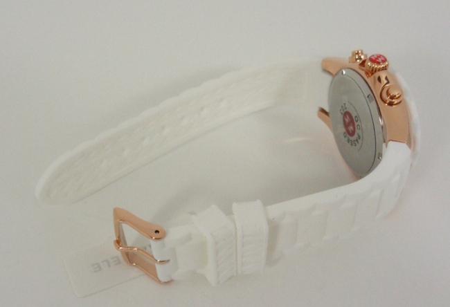 Michele Rose Gold/White Jelly Mww12f000030 Tone Dial Silicon Watch Michele Rose Gold/White Jelly Mww12f000030 Tone Dial Silicon Watch